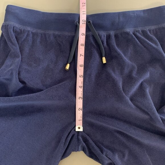 Talbots Womens M NEW Terry Pull On Pants Navy Blue Drawstring Lounge Comfy Knit - Picture 9 of 12